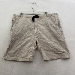 Gramicci Shorts Mens L 38 Beige Elastic Waist Belted Climbing Outdoor Hiking USA